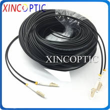 Cable de fibra óptica para exteriores, accesorio impermeable de 250M, 2 hebras, MM, OM3-300, 2 núcleos, DVI, LC-LC, ST, FC, SC, 3,0mm, color negro 2024 - compra barato