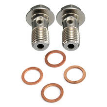 2 Pcs Motorcycle Stainless Brake Banjo screw M10 x 1.25mm 2024 - buy cheap