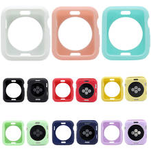Candy TPU Case For Apple Watch Series 1 2 3 Cover Silicone Protector Shell For iWatch 38mm 42mm Ultra-thin Frame Watch Cases 2024 - buy cheap