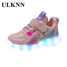 ULKNN для мальчиков; Легкая обувь; 2021 весеннее поступление 5 для детей возрастом от 6 огни светятся 3 4 7 мальчиков обувь Водонепроницаемый уличный 8 для маленьких девочек 2024 - купить недорого