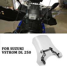 For Suzuki DL250 Vstrom DL 250 Motorbike Front Glass Windshield Windscreen +Motorcycle GPS Mount Mounting Adapter Holder Bracket 2024 - buy cheap