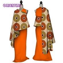 Traditional African Clothing Women Long Dashiki Dress with Cloak African Print One-Shoulder Maxi Dress Bazin Riche Dress WY3415 2024 - buy cheap