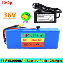 100%New 36V 68Ah10S2P 18650 Rechargeable battery pack 68000mAh,modified Bicycles,electric vehicle 42V Protection PCB+42V Charger 2024 - buy cheap