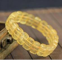 Natural crystal blonde hair crystal hand bracelet titanium crystal hand row men and women jewelry 2024 - buy cheap