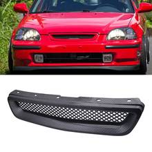 Car Carbon Fiber Mesh ABS Front Hood Grille Grill for 96-98 Honda Civic EJ/EK JDM Type R 2024 - buy cheap