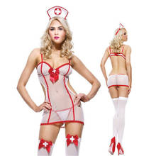 Fashion Hot Sale Women's Sleepwear Sexy Nurse Uniform Jumpsuit 2024 - buy cheap