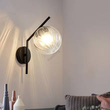 Luminária de parede moderna, preta, dourada, vidro, nórdico, led, lua, sconce, decoração de quarto, sala de estar, interno, iluminação de cabeceira, espelho 2024 - compre barato
