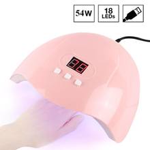 Secador de uñas para manicura, lámpara UV LED de 54W para curar todo tipo de esmaltes en Gel, herramientas de salón de manicura y arte de uñas 2024 - compra barato