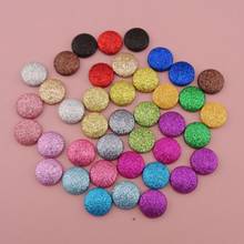 50PCS 20mm Glitter Leather Covered Round Button flatback Bling bling beads buttons decorate clothes bags DIY jewelry ornaments 2024 - buy cheap