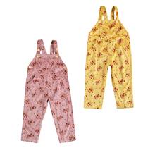 Mono con estampado Floral para niño y niña, pantalones largos con tirantes y 3 bolsillos, color amarillo/rosa, de 1 a 6 años, novedad de primavera, 2020 2024 - compra barato