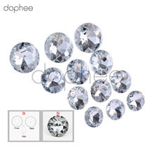 Dophee 10 peças 14/16mm diamante de cristal botões redondos de strass acessórios de botões de costura do sofá diy 2024 - compre barato