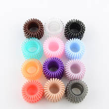 5boxes 3.5cm Fashion Cute Candy Color telephone line hair bands gum styling tools headwear Styling Accessories Free shipping 2024 - buy cheap