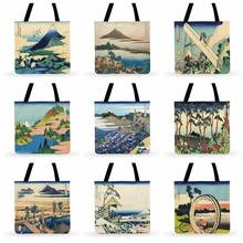 Outdoor Beach Bag Shopping Bag Japanese Ukiyo-e Art Painting Print Tote Bag For Women Casual Tote Ladies Shoulder Bag 2024 - buy cheap