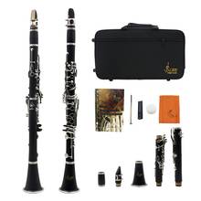 SLADE ABS-clarinete bB plano Soprano Binocular con paño de limpieza, guantes, destornillador, funda de lengüeta, instrumentos de viento de madera, 17 llaves 2024 - compra barato
