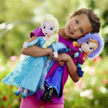 50 см куклы Холодное сердце Анна Эльза, Снежная королева, принцесса Анна Эльза, кукла, игрушки, мягкие плюшевые детские игрушки, подарок на день рождения, Рождество 2024 - купить недорого
