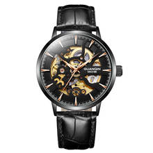Guanqin-relógio mecânico automático gj16148, novo relógio masculino de esqueleto, retrô, relógio de marca de luxo, dropship, 2021 2024 - compre barato