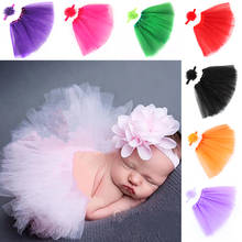 1 set Lovely Girls Tutu Skirt Headband Set Newborn Photography Props Baby Studio Photoshoot Costume Hair Band Accessories 2024 - buy cheap