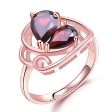 GEM'S BALLET 925 Sterling Silver Rose Gold Plated Butterfly Rings 2.21Ct Natural Red Garnet Gemstone Ring for Women Fine Jewelry 2024 - buy cheap