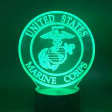 Led Night Light United States Marine Corps USMC Logo for Office Home Decorative Gift Adult Soldier Bedroom Nightlight Lamp 3d 2024 - buy cheap