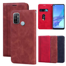 For OPPO A53 2020 чехол Leather Flip Case Cover Telefon Wallet Capa Funda Oppo A53 CPH2127 Case Magnetic Protector Shell Cover 2024 - buy cheap