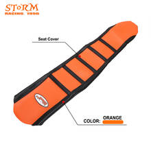 Funda de goma para asiento de motocicleta, cubierta suave a rayas, naranja y negro, para KTM SX 85 SX85 2013 2014 2013-2014 2024 - compra barato