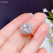 Jewelry 1ct Dazzling Moissanite Engagement Ring 1ct Moissanite Ring for Wedding 925 Silver Gemstone Ring 2024 - buy cheap