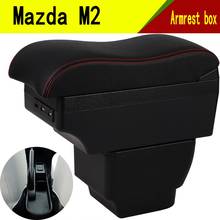 Подлокотник для Mazda 2/Demio/Mazda2, центральный контейнер для хранения, внутренний подлокотник, держатель для чашки, аксессуары для стайлинга автомобиля 2024 - купить недорого