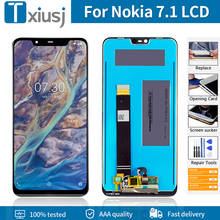 5.84'' AAA+++LCD Digitizer For Nokia 7.1 TA-1095 TA-1096 TA-1085 LCD Display Touch Screen With Frame Assembly  For Nokia 7.1 LCD 2024 - buy cheap