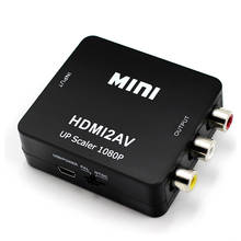 Adaptador de conversor wiistar 1080p mini hdmi para rca, adaptador composto av hdmi2av com suporte para ntsc e saída para tv e dvd 2024 - compre barato