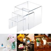 Acrylic Display Risers 3 Size Steps Display Stand Anti-Corrosion Clear Showcase Display Shelf for Figure Collection Jewelry 2024 - buy cheap
