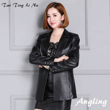 New Short Autumn Slim Suit Leather Jacket KC4 2024 - buy cheap