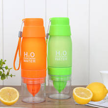 Portable 650ml Cup Manual Tour Leak Proof Sport School Juicer H2O Drink More Water Outdoor Drinking Bottle Plastic Water Bottle 2024 - buy cheap