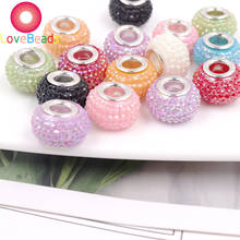 10 Pcs Mixed Color Big Hole European Beads Spacer Fit Pandora Bracelet Bangle Earrings Charms Drop Necklace Jewelry Hair Beads 2024 - buy cheap