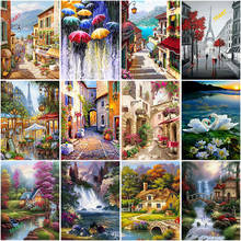 DIY 5D Diamond Painting Street Scenery Diamond Embroidery Cross Stitch Rhinestone Painting Mosaic Landscape Wall Art Home Decor 2024 - buy cheap