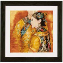 Colección de oro, elegante, Kit de punto de cruz contado, pareja asiática Lan 0147587, hombre y mujer chinos, amor 2024 - compra barato