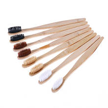 1 pçs cabelo macio eco escova de dentes de madeira escova de dentes de bambu natural branqueamento portátil escova de dentes ferramentas limpeza oral cuidados 2024 - compre barato