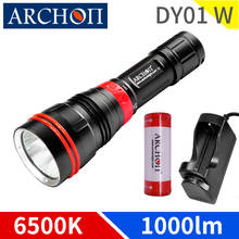 ARCHON DY01 WY07 1000 lumen 6500K diving ligh dive flashlight Underwater 100m waterproof torch dive light Built in 26650 battery 2024 - buy cheap