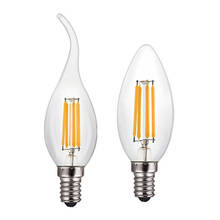 C35 LED Light Bulb 220V E14 C35L 4W 6W 8W 12W LED Lamp Warm White Cold White Energy Saving Filament Candle Light Bulbs Light 2024 - buy cheap