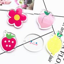 10pcs/pack Arcylic Cartoon Fruit Peaches strawberry  Lemon Flower Charms Pendant Plastic Charms for DIY Jewelry Making 2024 - buy cheap