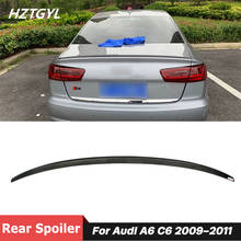 Spoiler traseiro para carro audi a6 c6, spoiler de fibra de carbono estilo s, para ajuste de carro 2009 a 2011 2024 - compre barato