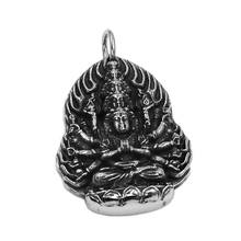 Colgante de Buda de mil manos Guanyin, collar con colgante de acero inoxidable, amuleto de elefante, colgante de Buda de la suerte, mujeres, hombres, SWP0590 2024 - compra barato