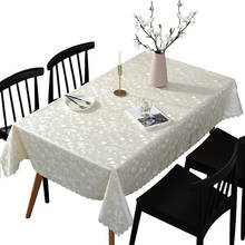 Toalha de mesa para decoração de casa, toalha de mesa estampada à prova d'água de pvc com estampa de flores 2024 - compre barato
