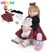 KEIUMI 49CM Reborn Baby Dolls Cloth Body Soft Silicone Realistic Princess Girl Doll Baby Toy For Wholesale Toddler Birthday Gift 2024 - buy cheap