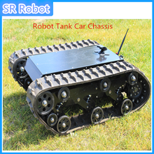 Chasis de coche Robot con suspensión de choque, con pista de goma, rastreador de oruga, plataforma de tanque inteligente RC, cruce de obstáculos, 75kg 2024 - compra barato