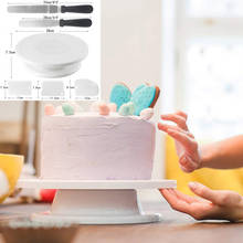 Кухонные аксессуары «сделай сам» инструменты для выпечки инструменты для торта вращающийся пластиковый нож для теста украшение торта крема торта стенд для торта 2024 - купить недорого