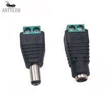 Conector de CC de 5,5mm x 2,1mm, conector macho y hembra, adaptador LED para conversión de energía CCTV, conexión de tira de luz LED 2024 - compra barato