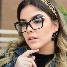 Gafas De estilo Retro para hombre y mujer, lentes ópticas transparentes con montura De ojo De gato, a la moda 2024 - compra barato