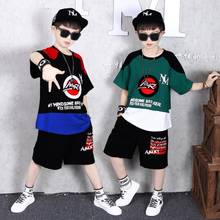 Kids Boys clothes summer outfits Cotton Teenage Boys Clothing casual Suit Children Short Sleeve Shirt Shorts Set 4 6 8 12 Years 2024 - buy cheap