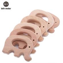 Let'S Make Baby Wooden Teether Elephant 50Pcs For Newborn Gift Beach Wood Teething Toys For Pacifier Wooden Baby Teether Toys 2024 - buy cheap