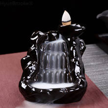 Incensory Buddha statue Incense cones Ceramic Censer Incense holder Burner Zen Backflow Incense burner smoke Creative Home Decor 2024 - buy cheap